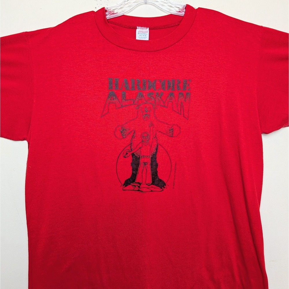 Vintage Hardcore Alaskan Kodiak Bear 80s Single Stitch Graphic Shirt Large‎